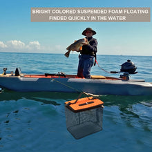Load image into Gallery viewer, Foldable Floating Fish Keep Basket Portable Hanging-Coated Quick-Dry Mesh Storage Bag for Sea Fishing and Rock Fishing Fishing Equipment
