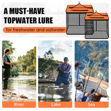 Load image into Gallery viewer, Foldable Floating Fish Keep Basket Portable Hanging-Coated Quick-Dry Mesh Storage Bag for Sea Fishing and Rock Fishing Fishing Equipment