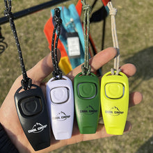 Load image into Gallery viewer, Outdoor Camping Mountaineering Survival Whistle with Lanyard High-Decibel Push-Button Emergency Whistle for Sports Safety