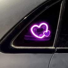 Load image into Gallery viewer, LED Dual Heart Shape Solar Car Interiors Atmosphere Decor Light USB Powered Car Window Neon Light Decorative Lamps