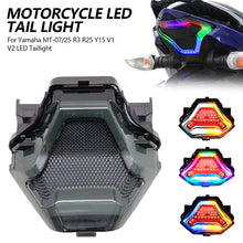 Load image into Gallery viewer, Motorcycle LED Tail Light Rear Brake Lamp Integrated Turn Signal Remote Control RGB Colorful Light for Yamaha MT-07/25 R3 R25 Y15 V1 V2 LED Taillight
