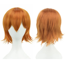 Load image into Gallery viewer, Anime Short Straight Cosplay Wig Black White Green Brown Purple Blue Gray Red Gold Man Women Heat Resistant Synthetic Hair