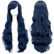 Load image into Gallery viewer, 80cm Colorful Curly Long Synthetic Hair Green Wig Hairpiece Pink Black Party Hair Cosplay Wigs for Women