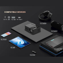 Load image into Gallery viewer, YT100 Projector Mini Portable High Quality Beamer Outdoor Camping Projector Smartphone Wireless Mirroring Supported Home Theater