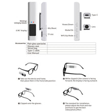 Load image into Gallery viewer, 2.7K Mini FPV Eyeglasses Video Shooting Micro-camera HD WiFi Intelligent Headset Glasses Video&Sound Recording WiFi APP Control