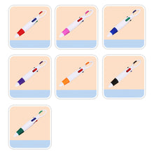 Load image into Gallery viewer, Smooth Writing Retractable 4-in-1 Multi-Colored Ink Ballpoint Pens with Carabiner Clip Keychain Pack of 4-12 Bulk for Adult