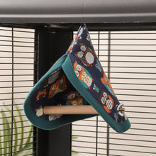 Load image into Gallery viewer, Parrot Stand Bird Swing and Nest Climbing Toy All-Season Cozy Hanging Hut Cockatiel Perch Cage Attachment Furniture