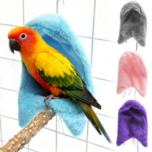 Load image into Gallery viewer, Plush Parrot Windproof Hanging Nest Warm Cozy Bird Blanket Snuggle Hut Parrot Lovers Owner Winter Aviary Use Bird Cage Accessories