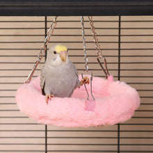 Load image into Gallery viewer, Plush Parrot Hanging Nest Warm Cozy Bird Blanket Snuggle Hut Swing Parrot Lovers Owner Winter Aviary Use Bird Cage Accessories