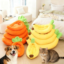Load image into Gallery viewer, 1-20KG Banana/Carrot Pet Bed Refillable Dog Cat Mat House Washable Cozy Pet Nest For Pet Winter Accessories