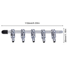 Load image into Gallery viewer, Adjustable Air Flow Control Valve T-Type Air Splitter Manifold for Fish Tank Oxygen Pump Aquarium Air Distributor