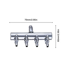 Load image into Gallery viewer, Adjustable Air Flow Control Valve T-Type Air Splitter Manifold for Fish Tank Oxygen Pump Aquarium Air Distributor