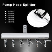 Load image into Gallery viewer, Adjustable Air Flow Control Valve T-Type Air Splitter Manifold for Fish Tank Oxygen Pump Aquarium Air Distributor