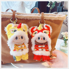Load image into Gallery viewer, For 17cm Labubu Doll New Year Festive Red Golden Traditional Chinese Lion Dance Costumes Outfits Accessories