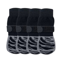 Load image into Gallery viewer, 4Pcs/Set Anti-slip Protect Paws Dog Socks Black Tie Anti-shedding Breathable Non-slip Socks For Medium Large Elderly Dog