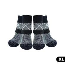 Load image into Gallery viewer, 4Pcs/Set Anti-slip Protect Paws Dog Socks Black Tie Anti-shedding Breathable Non-slip Socks For Medium Large Elderly Dog