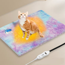 Load image into Gallery viewer, Waterproof Pet Heating Pad With Timer Cat Dog Heated Mat Temperature Adjustable Electric Blanket With Anti-bite Tube Dog Sleeping Supplies
