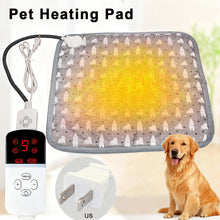Load image into Gallery viewer, 30-50°C Waterproof Pet Heating Pad With Timer Cat Dog Heated Mat Temperature Adjustable Electric Blanket With Anti-bite Tube Dog Sleeping Supplies