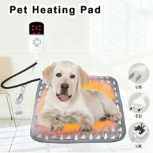 Load image into Gallery viewer, 30-50°C Waterproof Pet Heating Pad With Timer Cat Dog Heated Mat Temperature Adjustable Electric Blanket With Anti-bite Tube Dog Sleeping Supplies