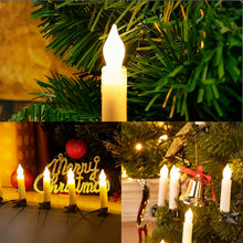 Load image into Gallery viewer, 1/2/3m LED Christmas Candle String Lights with Clips Battery Powered Flameless Candle Lights for Xmas Tree Holiday Wire Lighting Home Decor