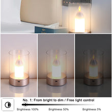 Load image into Gallery viewer, Simulated Candle Night Light Flameless Wick Candles Light Manual Sensor Rechargeable Lamp Kids Bedroom Decor Christmas Atmosphere Light Gifts