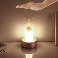 Load image into Gallery viewer, Simulated Candle Night Light Flameless Wick Candles Light Manual Sensor Rechargeable Lamp Kids Bedroom Decor Christmas Atmosphere Light Gifts