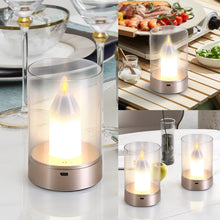 Load image into Gallery viewer, Simulated Candle Night Light Flameless Wick Candles Light Manual Sensor Rechargeable Lamp Kids Bedroom Decor Christmas Atmosphere Light Gifts