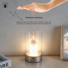 Load image into Gallery viewer, Simulated Candle Night Light Flameless Wick Candles Light Manual Sensor Rechargeable Lamp Kids Bedroom Decor Christmas Atmosphere Light Gifts