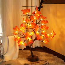 Load image into Gallery viewer, 24Leds Maple Tree Touch Copper Wire Tree Light Battery Box USB Light String Maple Leaves Light For Home Christmas Thanksgiving Decoration