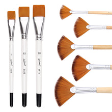 Load image into Gallery viewer, Artist Nylon Brush Set Wood Handle Watercolor Brush Beginner Professional Wall Painting Acrylic Paint Board Tools Art Supplies