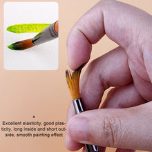 Load image into Gallery viewer, Artist Nylon Brush Set Wood Handle Watercolor Brush Beginner Professional Wall Painting Acrylic Paint Board Tools Art Supplies