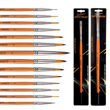 Load image into Gallery viewer, Artist Nylon Brush Set Wood Handle Watercolor Brush Beginner Professional Wall Painting Acrylic Paint Board Tools Art Supplies