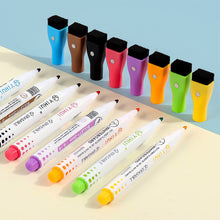 Load image into Gallery viewer, 1PC/8PCS Magnetic Whiteboard Markers Erasable Liquid Chalk Markers with Eraser Water-base Ink Quick Drying Office Supplies