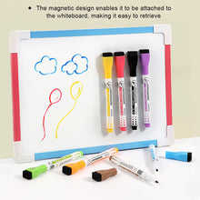 Load image into Gallery viewer, 1PC/8PCS Magnetic Whiteboard Markers Erasable Liquid Chalk Markers with Eraser Water-base Ink Quick Drying Office Supplies