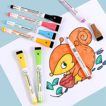 Load image into Gallery viewer, 1PC/8PCS Magnetic Whiteboard Markers Erasable Liquid Chalk Markers with Eraser Water-base Ink Quick Drying Office Supplies