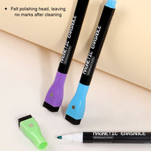 Load image into Gallery viewer, 1PC/12PCS Magnetic Whiteboard Markers Erasable Liquid Chalk Markers with Eraser Water-base Ink Quick Drying Office Supplies