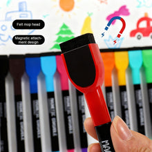 Load image into Gallery viewer, 1/6/12PCS Magnetic Whiteboard Markers Erasable Liquid Chalk Markers with Eraser Water-base Ink Quick Drying Office Supplies