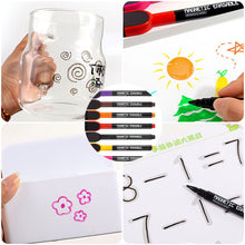 Load image into Gallery viewer, 1/6/12PCS Magnetic Whiteboard Markers Erasable Liquid Chalk Markers with Eraser Water-base Ink Quick Drying Office Supplies