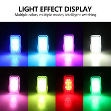 Load image into Gallery viewer, Remote Control Motorcycle RGB Warning Light Strobe & Multicolor Flash for Navigation & Riding Safety USB Rechargeable LED Light