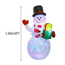 Load image into Gallery viewer, 1.5M Christmas Inflatable Set EU/US/UK/AU Santa Snowman LED Air Blown Figure Waterproof Outdoor Garden Christmas Yard Holiday Decor