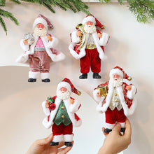 Load image into Gallery viewer, Christmas Santa Figurine Statue Holiday Ornament Plush Christmas Atmosphere Hang Figurine Party Centerpiece Family Decor Idea Festive Accessory