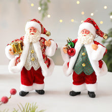 Load image into Gallery viewer, Christmas Santa Figurine Statue Holiday Ornament Plush Christmas Atmosphere Hang Figurine Party Centerpiece Family Decor Idea Festive Accessory