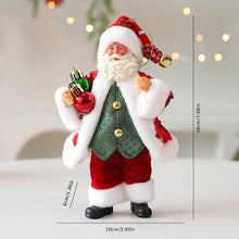Load image into Gallery viewer, Christmas Santa Figurine Statue Holiday Ornament Plush Christmas Atmosphere Hang Figurine Party Centerpiece Family Decor Idea Festive Accessory
