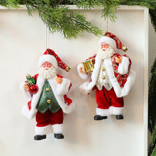 Load image into Gallery viewer, Christmas Santa Figurine Statue Holiday Ornament Plush Christmas Atmosphere Hang Figurine Party Centerpiece Family Decor Idea Festive Accessory