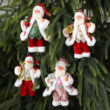 Load image into Gallery viewer, Christmas Santa Figurine Statue Holiday Ornament Plush Christmas Atmosphere Hang Figurine Party Centerpiece Family Decor Idea Festive Accessory