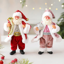 Load image into Gallery viewer, Christmas Santa Figurine Statue Holiday Ornament Plush Christmas Atmosphere Hang Figurine Party Centerpiece Family Decor Idea Festive Accessory