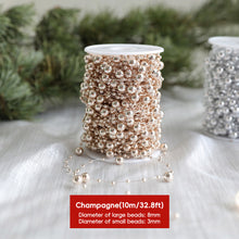 Load image into Gallery viewer, Christmas Garland Chain Beads 10-meter Bead String Lightweight & Flexible Christmas Tree Shop Window Display Home Holiday Decor