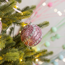 Load image into Gallery viewer, Pink Christmas Tree Decor Elegance Sparkly & Plush Creativity Foam Christmas Ball Luxury Xmas Hanging Decoration Door Hanging Ornament