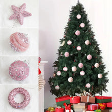 Load image into Gallery viewer, Pink Christmas Tree Decor Elegance Sparkly & Plush Creativity Foam Christmas Ball Luxury Xmas Hanging Decoration Door Hanging Ornament