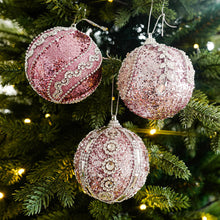 Load image into Gallery viewer, Pink Christmas Tree Decor Elegance Sparkly & Plush Creativity Foam Christmas Ball Luxury Xmas Hanging Decoration Door Hanging Ornament